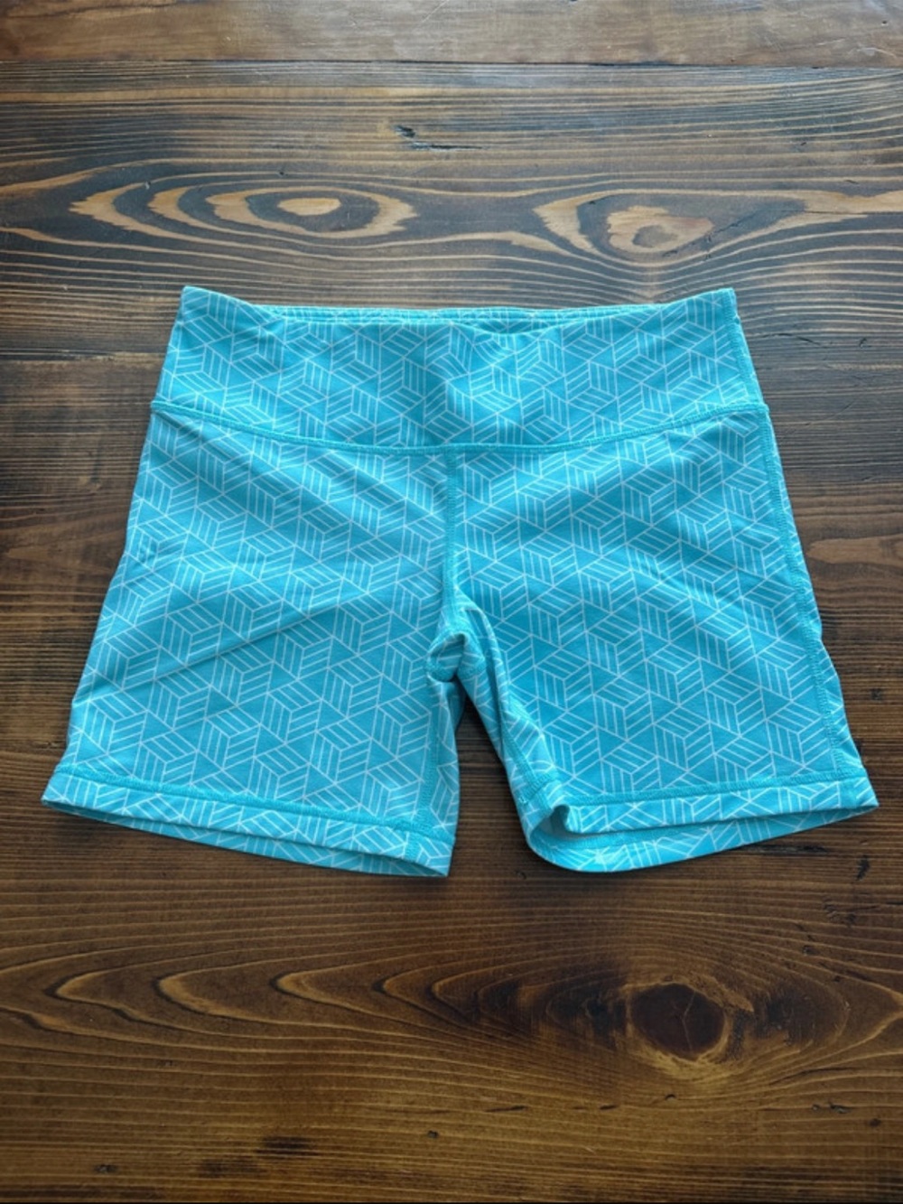 IAB Women’s Athletic Shorts - Teal Geometric